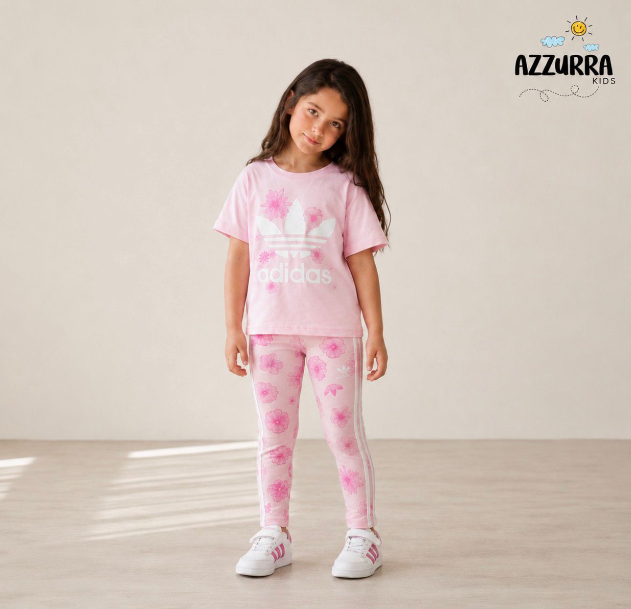 FLORAL PINK ADIDAS SET