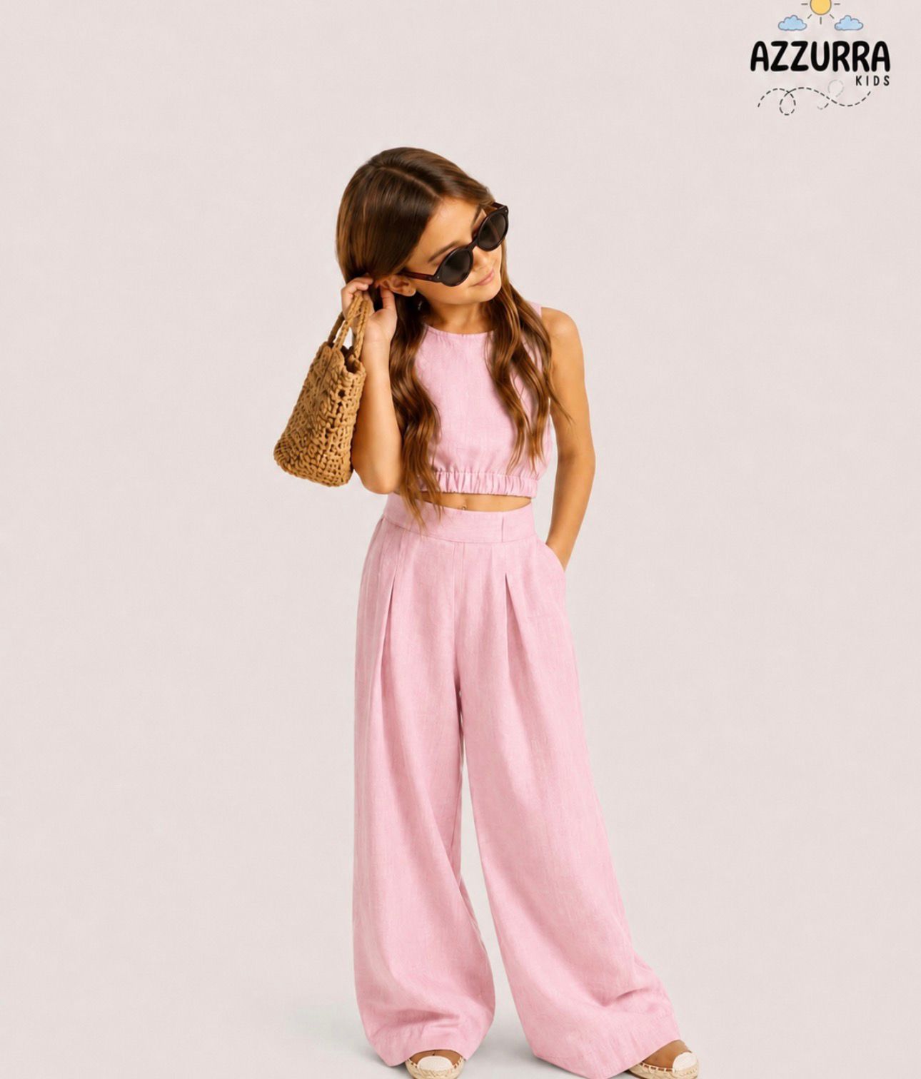 LIGHT PINK LINEN SET