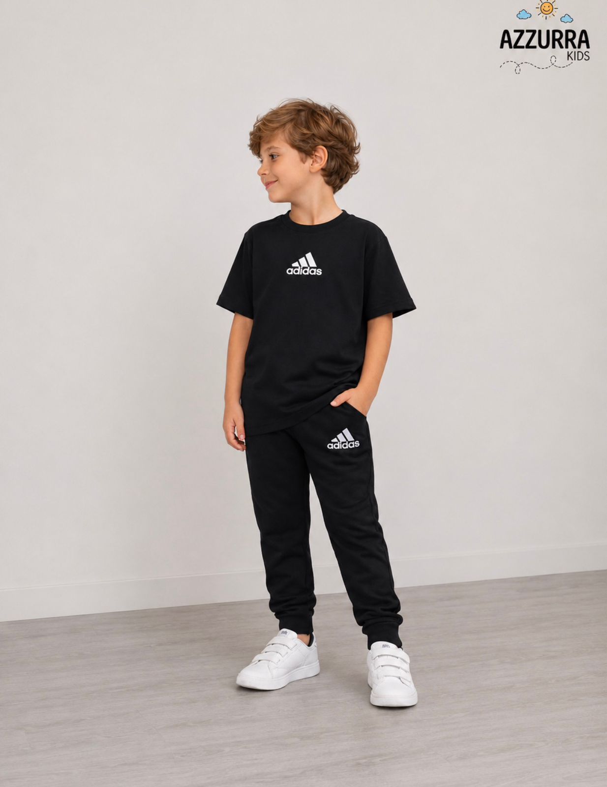 ADIDAS BLACK PANT SET